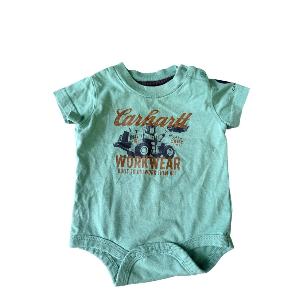 Carhartt Baby Boys' Green Workwear Graphic Bodysuit - 3M